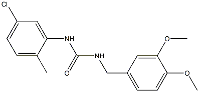 1-(5-chloro-2-methylphenyl)-3-[(3,4-dimethoxyphenyl)methyl]urea Structure