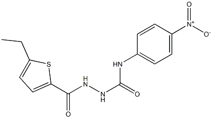 1-[(5-ethylthiophene-2-carbonyl)amino]-3-(4-nitrophenyl)urea Struktur