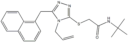 N-tert-butyl-2-[[5-(naphthalen-1-ylmethyl)-4-prop-2-enyl-1,2,4-triazol-3-yl]sulfanyl]acetamide Structure