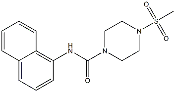 4-methylsulfonyl-N-naphthalen-1-ylpiperazine-1-carboxamide Struktur
