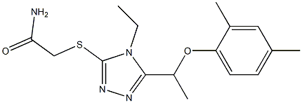 2-[[5-[1-(2,4-dimethylphenoxy)ethyl]-4-ethyl-1,2,4-triazol-3-yl]sulfanyl]acetamide