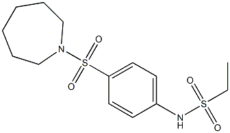 N-[4-(azepan-1-ylsulfonyl)phenyl]ethanesulfonamide 结构式