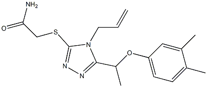 2-[[5-[1-(3,4-dimethylphenoxy)ethyl]-4-prop-2-enyl-1,2,4-triazol-3-yl]sulfanyl]acetamide Structure