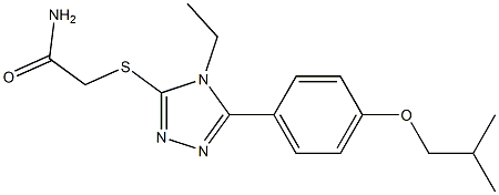 2-[[4-ethyl-5-[4-(2-methylpropoxy)phenyl]-1,2,4-triazol-3-yl]sulfanyl]acetamide Structure