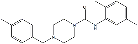 N-(2,5-dimethylphenyl)-4-[(4-methylphenyl)methyl]piperazine-1-carboxamide Structure