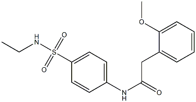 N-[4-(ethylsulfamoyl)phenyl]-2-(2-methoxyphenyl)acetamide Struktur