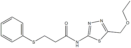 N-[5-(ethoxymethyl)-1,3,4-thiadiazol-2-yl]-3-phenylsulfanylpropanamide