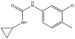 1-(3-chloro-4-methylphenyl)-3-cyclopropylurea Struktur