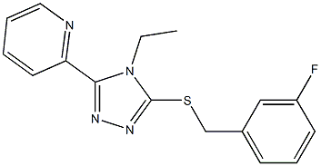  2-[4-ethyl-5-[(3-fluorophenyl)methylsulfanyl]-1,2,4-triazol-3-yl]pyridine