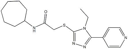  N-cycloheptyl-2-[(4-ethyl-5-pyridin-4-yl-1,2,4-triazol-3-yl)sulfanyl]acetamide