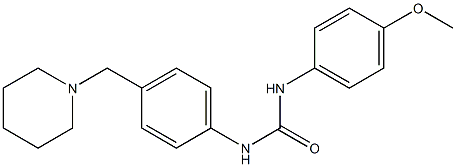 1-(4-methoxyphenyl)-3-[4-(piperidin-1-ylmethyl)phenyl]urea Structure