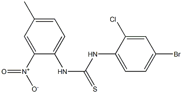 1-(4-bromo-2-chlorophenyl)-3-(4-methyl-2-nitrophenyl)thiourea 结构式