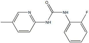 1-(2-fluorophenyl)-3-(5-methylpyridin-2-yl)urea Structure