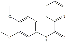 N-(3,4-dimethoxyphenyl)pyridine-2-carboxamide,,结构式