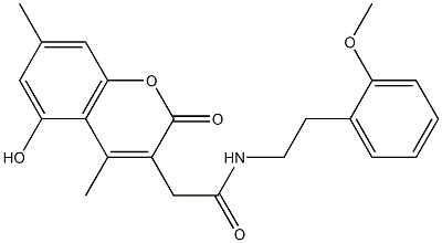 2-(5-hydroxy-4,7-dimethyl-2-oxochromen-3-yl)-N-[2-(2-methoxyphenyl)ethyl]acetamide Structure