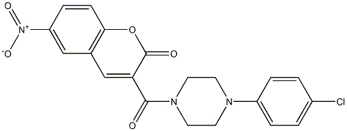 3-[4-(4-chlorophenyl)piperazine-1-carbonyl]-6-nitrochromen-2-one Structure