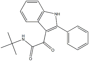 N-tert-butyl-2-oxo-2-(2-phenyl-1H-indol-3-yl)acetamide Struktur