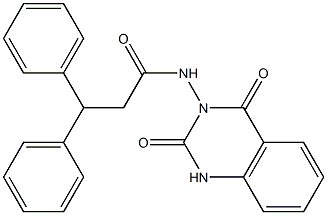 N-(2,4-dioxo-1H-quinazolin-3-yl)-3,3-diphenylpropanamide 化学構造式