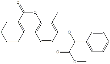 methyl 2-[(4-methyl-6-oxo-7,8,9,10-tetrahydrobenzo[c]chromen-3-yl)oxy]-2-phenylacetate Structure