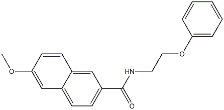 6-methoxy-N-(2-phenoxyethyl)naphthalene-2-carboxamide 结构式