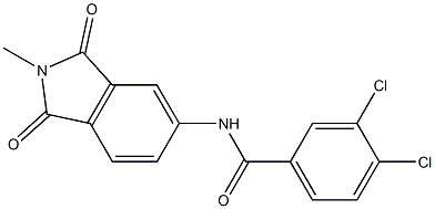 3,4-dichloro-N-(2-methyl-1,3-dioxoisoindol-5-yl)benzamide 结构式