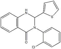 3-(2-chlorophenyl)-2-thiophen-2-yl-1,2-dihydroquinazolin-4-one Structure