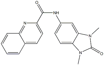 N-(1,3-dimethyl-2-oxobenzimidazol-5-yl)quinoline-2-carboxamide 结构式