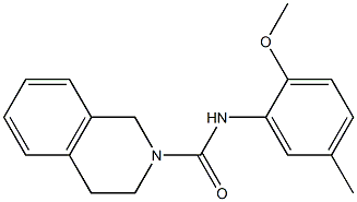 N-(2-methoxy-5-methylphenyl)-3,4-dihydro-1H-isoquinoline-2-carboxamide 结构式