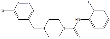 4-[(3-chlorophenyl)methyl]-N-(2-fluorophenyl)piperazine-1-carboxamide Structure