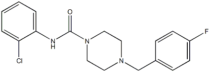 N-(2-chlorophenyl)-4-[(4-fluorophenyl)methyl]piperazine-1-carboxamide Struktur