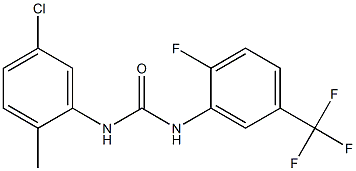 1-(5-chloro-2-methylphenyl)-3-[2-fluoro-5-(trifluoromethyl)phenyl]urea Structure