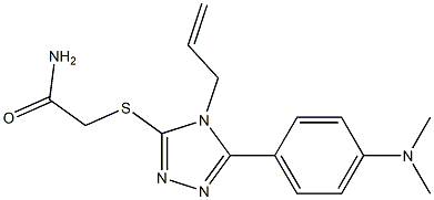 2-[[5-[4-(dimethylamino)phenyl]-4-prop-2-enyl-1,2,4-triazol-3-yl]sulfanyl]acetamide Structure