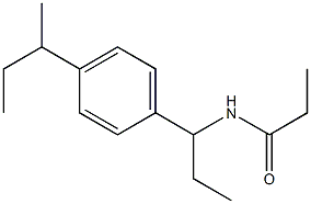 N-[1-(4-butan-2-ylphenyl)propyl]propanamide Structure