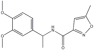 N-[1-(3,4-dimethoxyphenyl)ethyl]-5-methyl-1,2-oxazole-3-carboxamide,,结构式