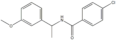 4-chloro-N-[1-(3-methoxyphenyl)ethyl]benzamide Structure