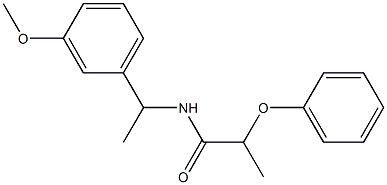 N-[1-(3-methoxyphenyl)ethyl]-2-phenoxypropanamide Struktur