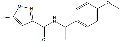 N-[1-(4-methoxyphenyl)ethyl]-5-methyl-1,2-oxazole-3-carboxamide 化学構造式