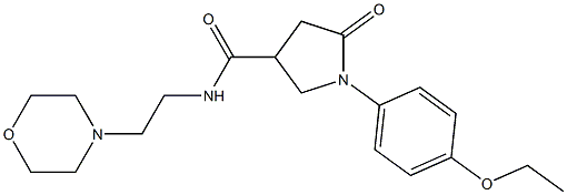 1-(4-ethoxyphenyl)-N-(2-morpholin-4-ylethyl)-5-oxopyrrolidine-3-carboxamide 化学構造式