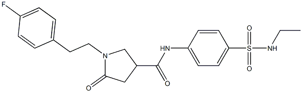 N-[4-(ethylsulfamoyl)phenyl]-1-[2-(4-fluorophenyl)ethyl]-5-oxopyrrolidine-3-carboxamide Structure