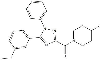 [5-(3-methoxyphenyl)-1-phenyl-1,2,4-triazol-3-yl]-(4-methylpiperidin-1-yl)methanone Struktur