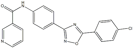 N-[4-[5-(4-chlorophenyl)-1,2,4-oxadiazol-3-yl]phenyl]pyridine-3-carboxamide Structure