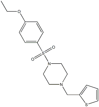 1-(4-ethoxyphenyl)sulfonyl-4-(thiophen-2-ylmethyl)piperazine Struktur