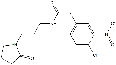 1-(4-chloro-3-nitrophenyl)-3-[3-(2-oxopyrrolidin-1-yl)propyl]urea,,结构式