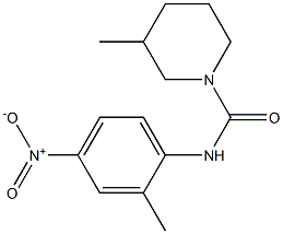3-methyl-N-(2-methyl-4-nitrophenyl)piperidine-1-carboxamide Structure