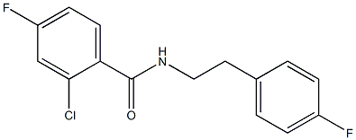 2-chloro-4-fluoro-N-[2-(4-fluorophenyl)ethyl]benzamide Struktur