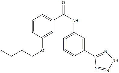3-butoxy-N-[3-(2H-tetrazol-5-yl)phenyl]benzamide 化学構造式