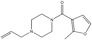 (2-methylfuran-3-yl)-(4-prop-2-enylpiperazin-1-yl)methanone,,结构式