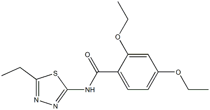 2,4-diethoxy-N-(5-ethyl-1,3,4-thiadiazol-2-yl)benzamide Structure