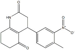 4-(4-methyl-3-nitrophenyl)-1,3,4,6,7,8-hexahydroquinoline-2,5-dione Structure