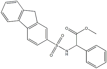 methyl 2-(9H-fluoren-2-ylsulfonylamino)-2-phenylacetate Struktur